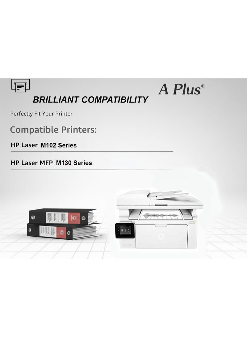 APlus 17A CF217A Compatible Black Laserjet Toner Cartridge for HP LaserJet Pro M102 and MFP M130 Series Black - Image 3